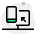 Computer to cell phone media sharing or mirroring software icon