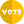 Circular button for the voting for election candidate icon