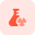 Conical flask with chemical research and development icon