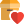 Favorite shipping address with the heart logotype icon