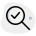 Search content with magnification glass and checkmark icon