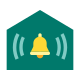 secured by-alarm-system icon