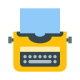 typewriter with-paper icon