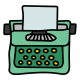 typewriter with-paper icon