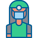 external female-doctor-avatar-wear-a-mask-berkahicon-lineal-color-berkahicon icon