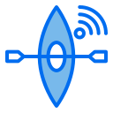 external kayak-internet-of-things-creatype-blue-field-colourcreatype icon