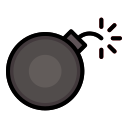 external bomb-crime-and-law-creatype-filed-outline-colourcreatype icon