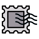 external postmark-shipping-and-logistic-creatype-filed-outline-colourcreatype icon