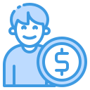 external customer-e-commerce-fauzidea-blue-fauzidea icon