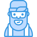 external hipster-avatar-fauzidea-blue-fauzidea icon