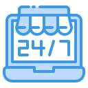 external shopping-store-e-commerce-fauzidea-blue-fauzidea icon