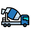 external cement-transportation-fill-outline-pongsakorn-tan icon