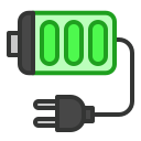 external battery-green-energy-filled-line-filled-line-andi-nur-abdillah icon