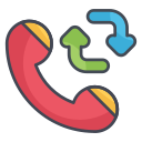 external Call-Diversion-network-and-communication-filled-outline-design-circle icon