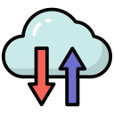 external Cloud-Transfer-cloud-computing-filled-outline-design-circle icon