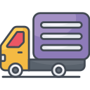 external Delivery-Truck-transpotation-filled-outline-design-circle icon