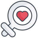 external Female-love-filled-outline-design-circle icon