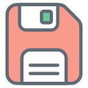 external Floppy-Disk-modern-filled-outline-design-circle icon