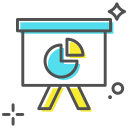 external Graph-Presentation-startup-and-development-filled-outline-design-circle icon