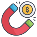 external Magnet-Money-growth-marketing-filled-outline-design-circle icon