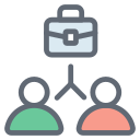 external Multiple-Job-job-services-filled-outline-design-circle icon