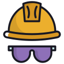 external Safety-Hat-carpenter-filled-outline-design-circle icon