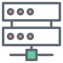 external Server-seo-web-optimization-filled-outline-design-circle icon