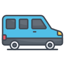 external Van-transpotation-filled-outline-design-circle icon