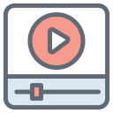 external Video-Player-seo-web-optimization-filled-outline-design-circle-2 icon