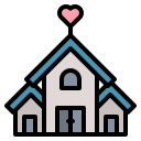 external church-wedding-filled-outline-satawat-anukul icon