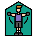 external exercise-new-normal-after-covid-19-filled-outline-wichaiwi icon