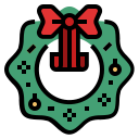 external wreath-christmas-filled-outline-wichaiwi icon