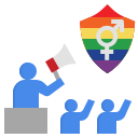 external advocate-lgbtq-community-flat-flat-geotatah icon