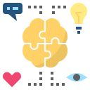 external brain-alzheimers-disease-symbol-flat-flat-geotatah icon