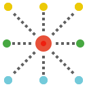 external center-emergency-and-disaster-management-flat-flat-geotatah icon