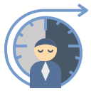 external clock-life-coach-flat-flat-geotatah icon