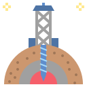 external core-geological-exploration-flat-flat-geotatah icon