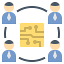 external digital-business-collaboration-flat-flat-geotatah icon