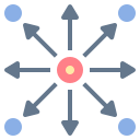 external direction-spread-of-disease-flat-flat-geotatah icon