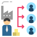 external distribution-procurement-process-flat-flat-geotatah icon