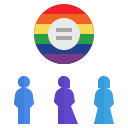 external diversity-lgbtq-community-flat-flat-geotatah icon