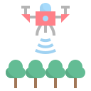 external drone-sustainable-forest-management-flat-flat-geotatah icon