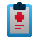 external clipboard-medical-flat-gradient-flat-gradient-andi-nur-abdillah icon