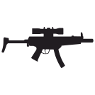 external automatic-automatic-weapon-for-swat-police-flat-icons-inmotus-design-3 icon