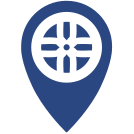 external car-geo-points-flat-icons-inmotus-design icon