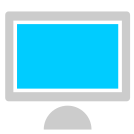 external display-two-colored-basic-elements-set-flat-icons-inmotus-design icon