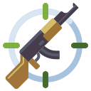 external assault-rifle-battle-royale-flaticons-flat-flat-icons icon