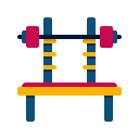 external bench-press-fitness-at-home-flaticons-flat-flat-icons icon