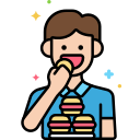 external binge-eating-psychology-flaticons-lineal-color-flat-icons-3 icon