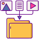 external data-collection-cyber-security-flaticons-lineal-color-flat-icons-2 icon